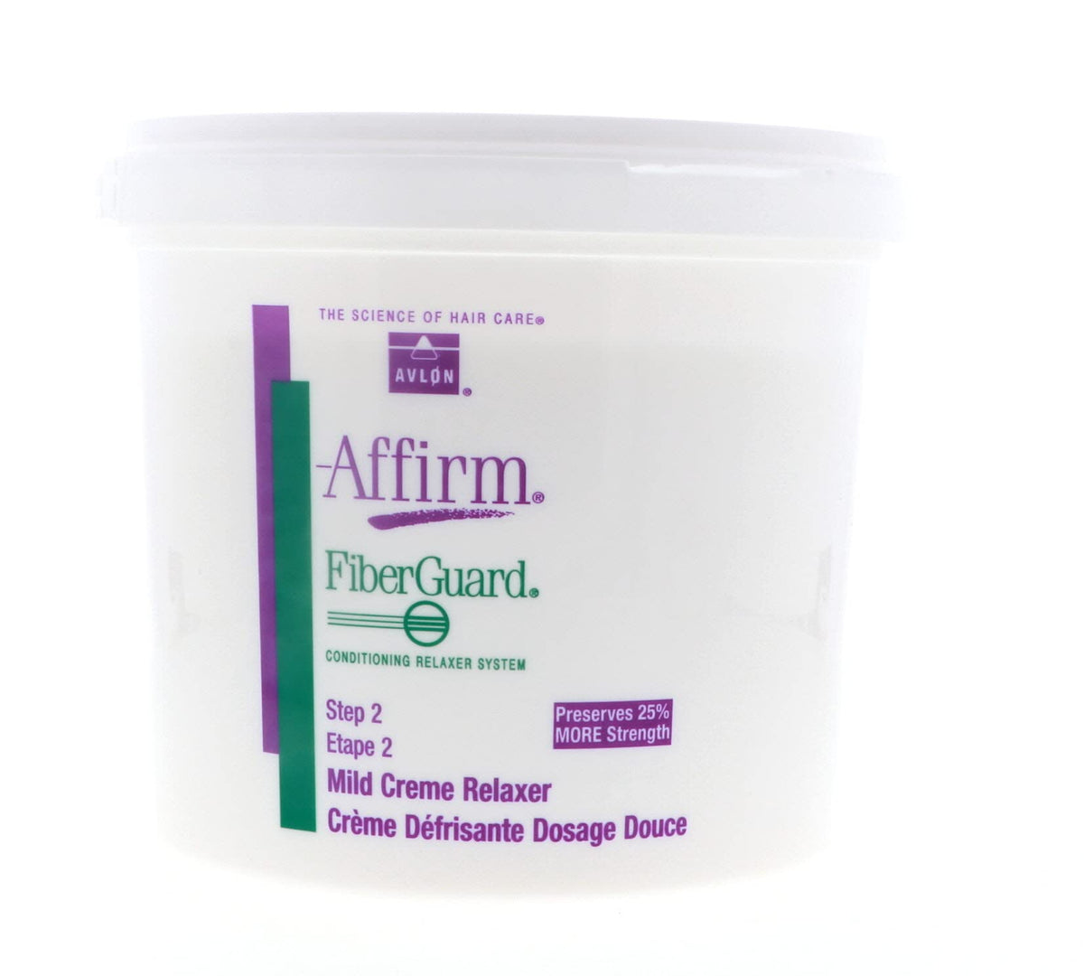 Avlon tub front view showing product branding and professional packaging for reliability