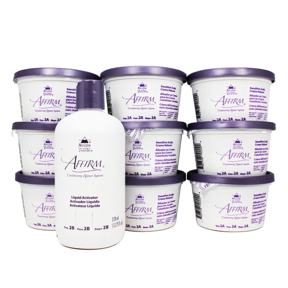 Avlon Affirm front packaging showing single-application packets and gentle scalp comfort
