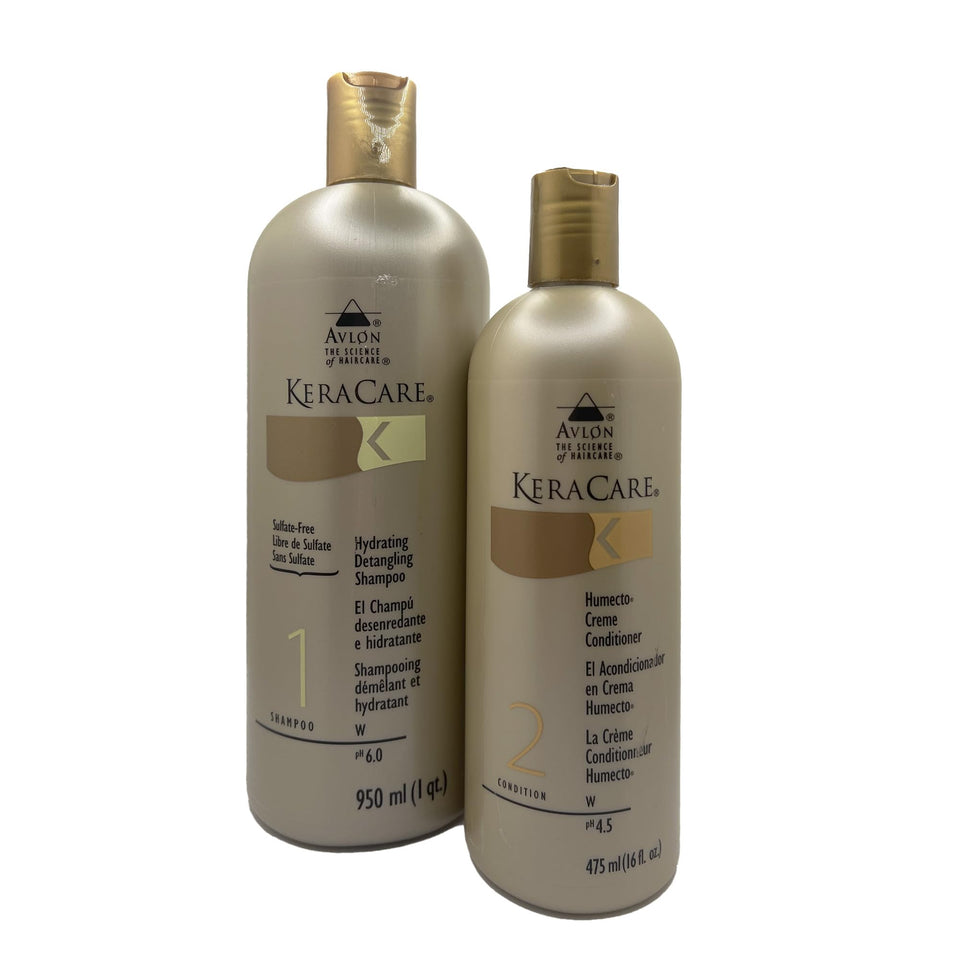 Avlon Keracare front packaging showing both bottles and benefits
