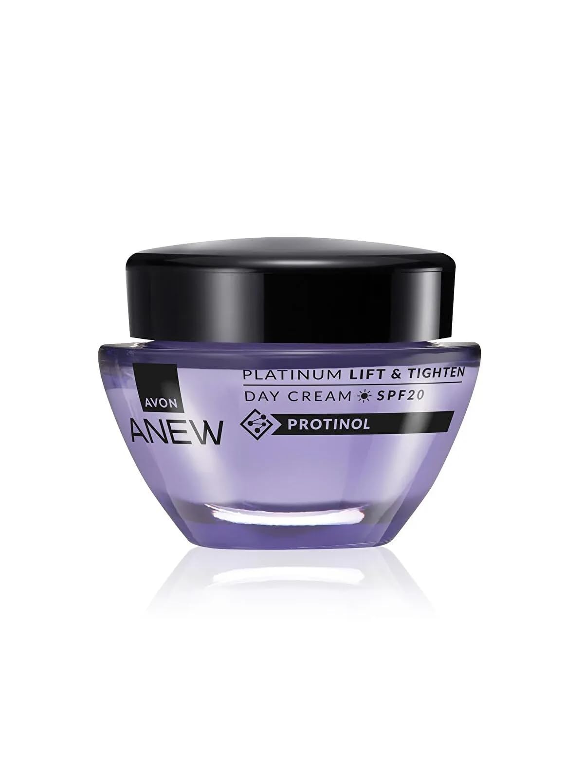AVON SKIN SO SOFT night cream jar open, visible benefit: nourishing overnight repair