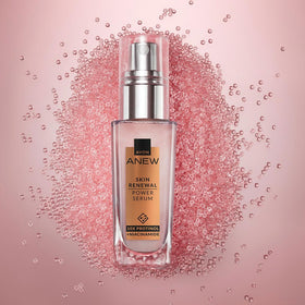 AVON Anew close-up of serum texture demonstrating lightweight absorption benefit
