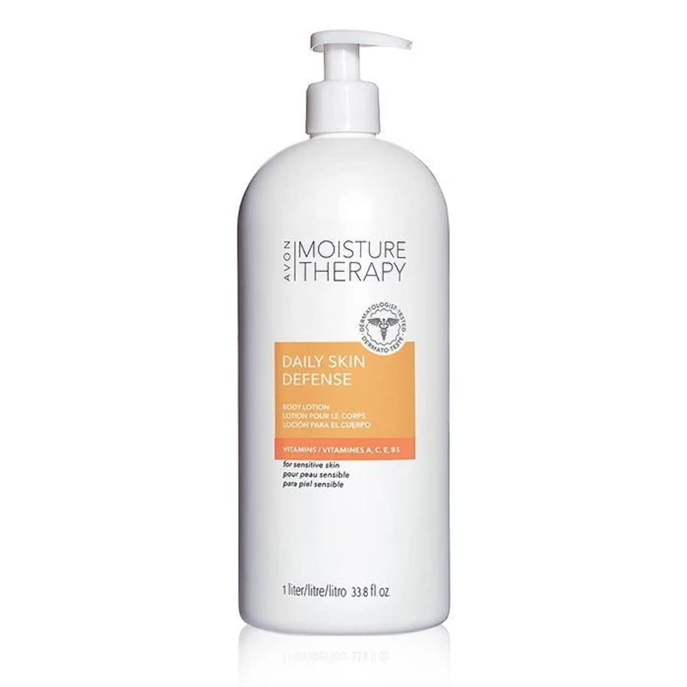 AVON Daily Skin Defense front packaging showing lightweight lotion and quick absorption benefit