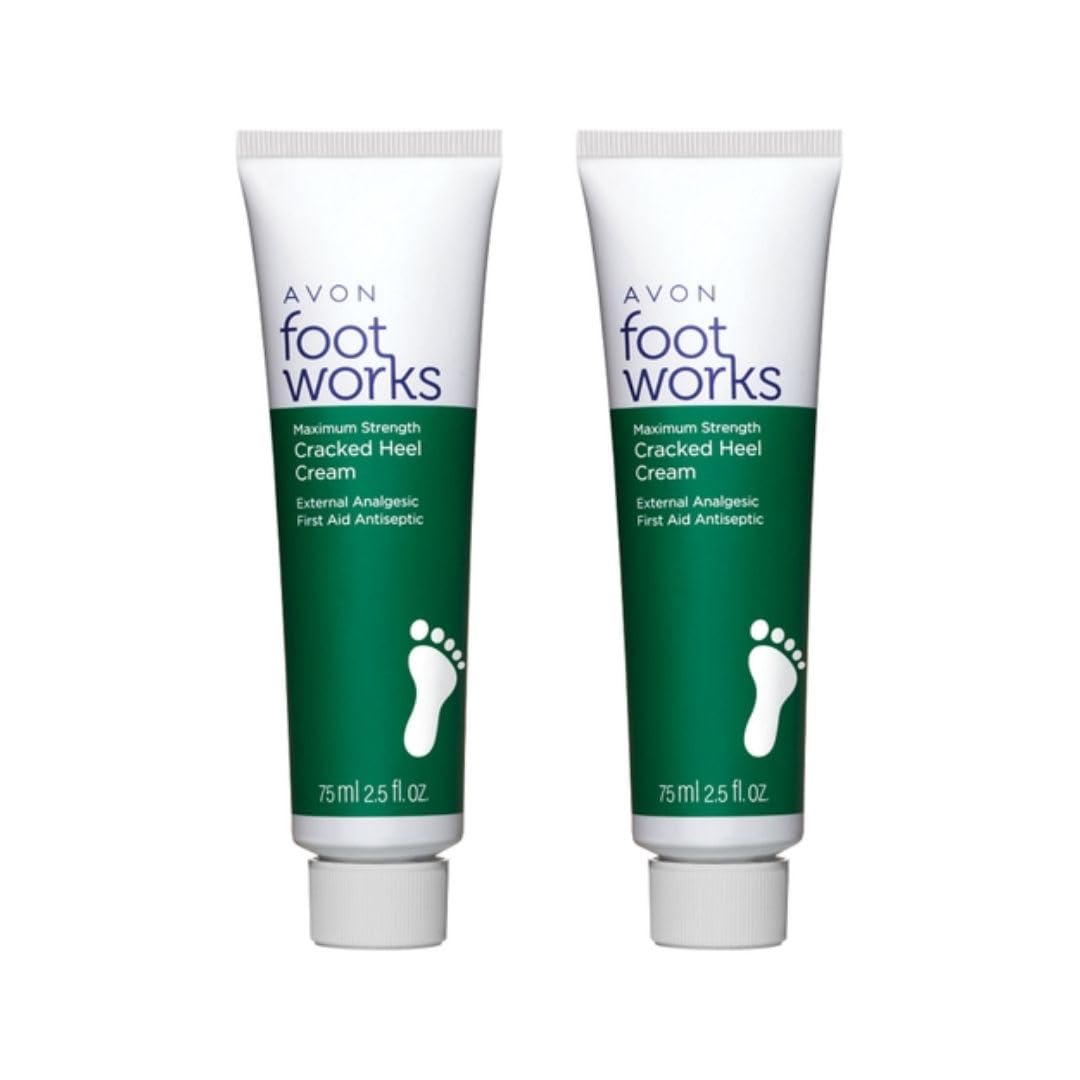 AVON Foot Works front packaging showing product and benefits