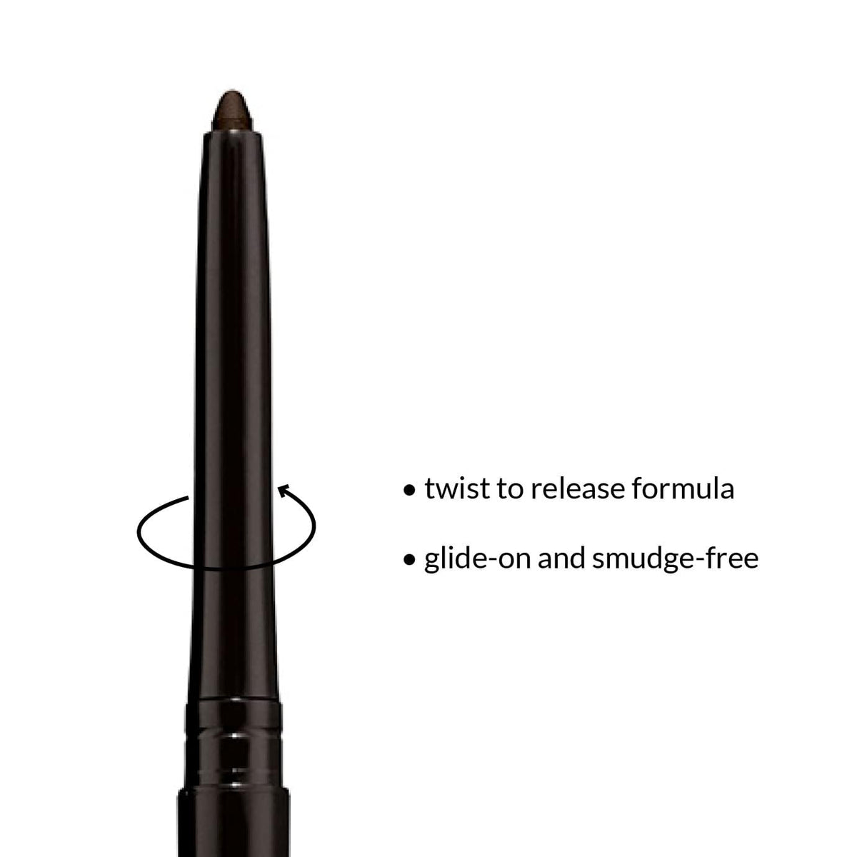AVON Glimmerstick applied on eyelid showing natural brown definition