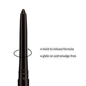 AVON Glimmerstick applied on eyelid showing natural brown definition