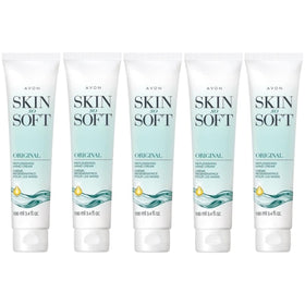 avon front packaging showing five tubes and product benefits for convenient moisturizing