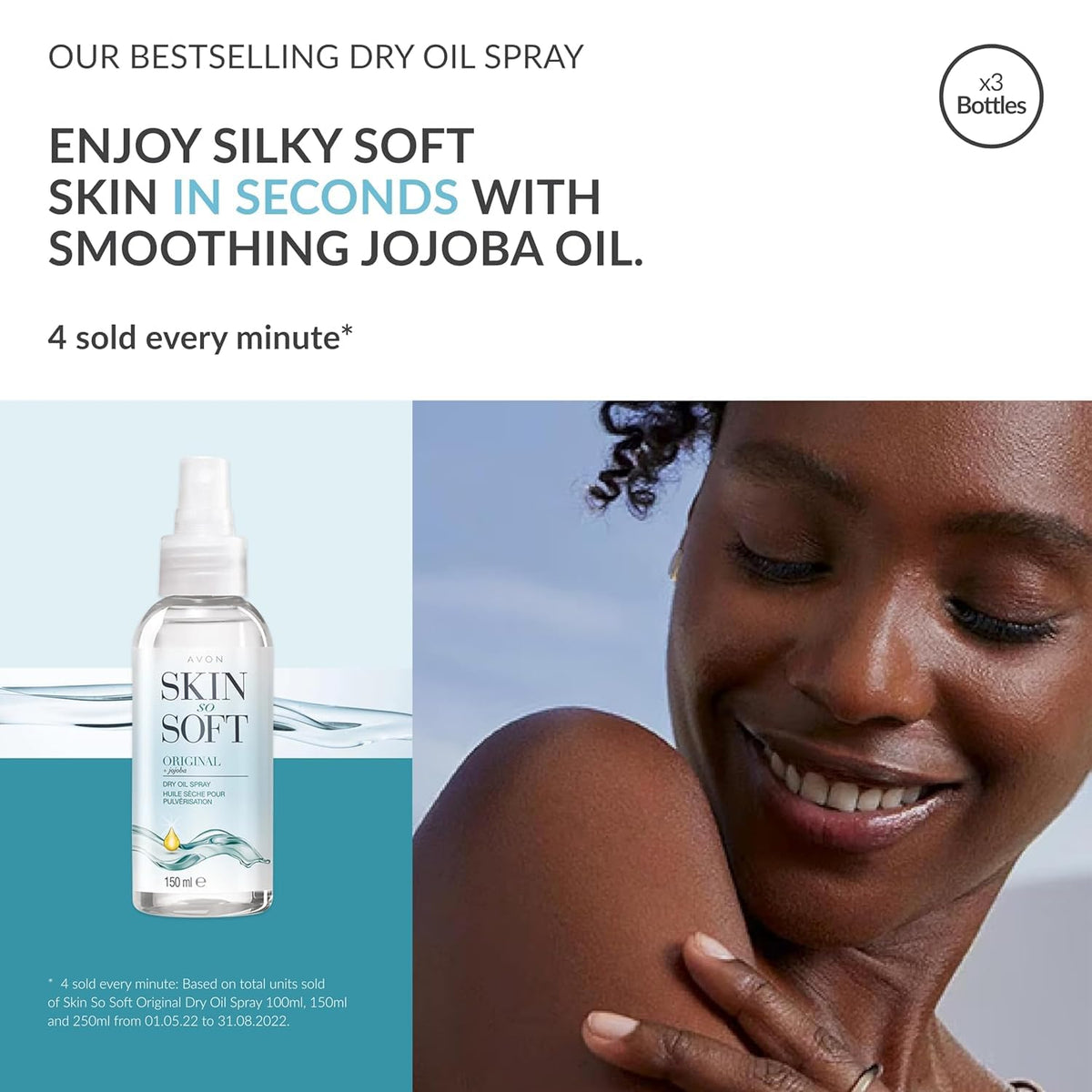 AVON SKIN SO SOFT nozzle detail for even mist and easy application