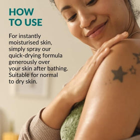 AVON SKIN SO SOFT bottle held in hand showing size and travel-friendly benefit
