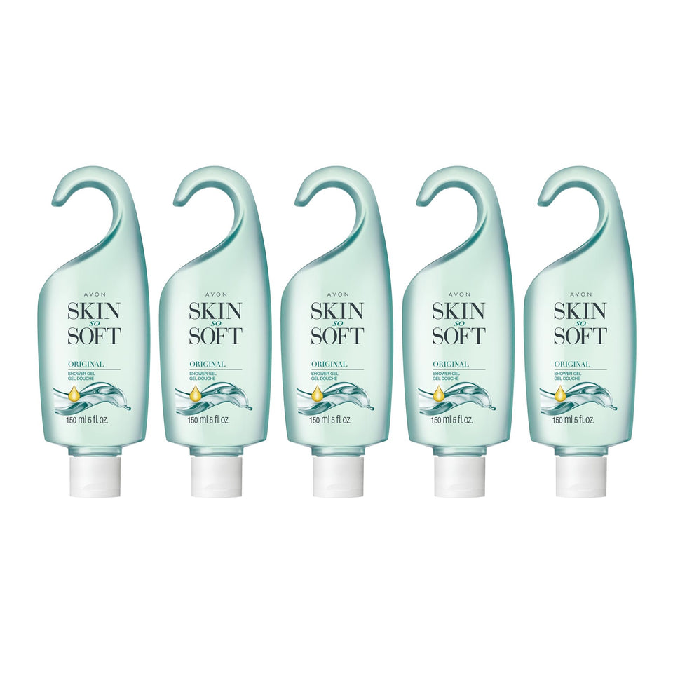 AVON front packaging showing five travel bottles and value