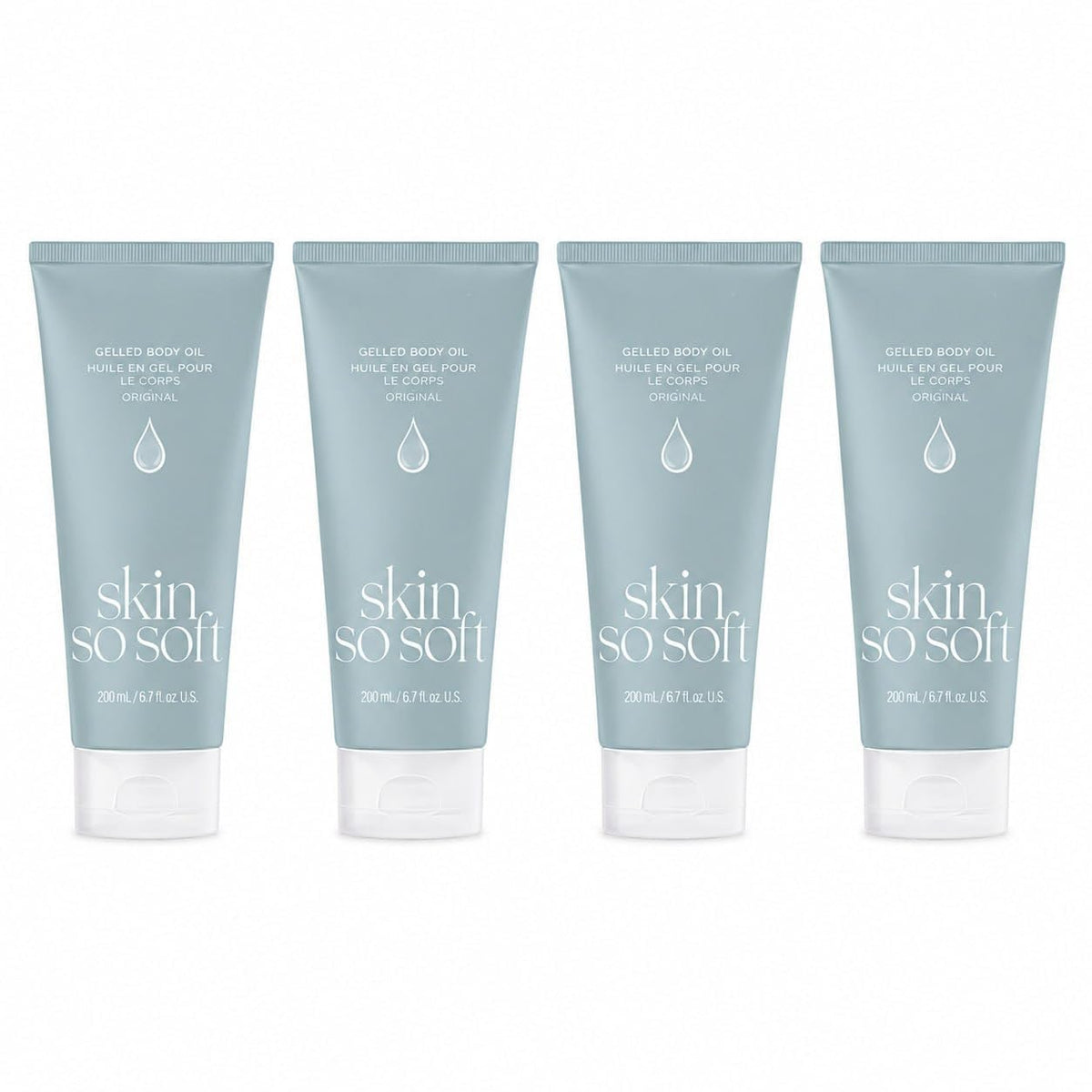 AVON front packaging showing pack of four tubes and clear product benefits
