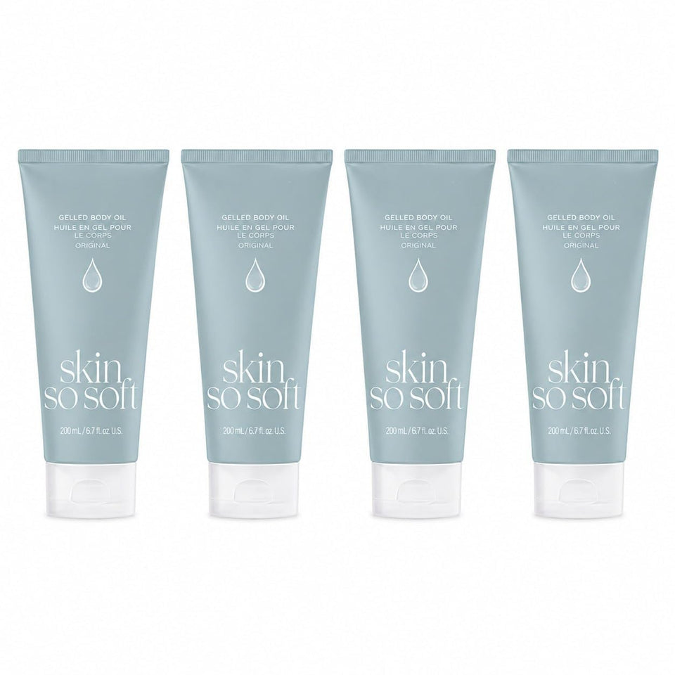 AVON front packaging showing pack of four tubes and clear product benefits