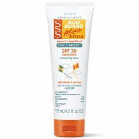 AVON outdoor lifestyle scene using lotion for sun and insect protection