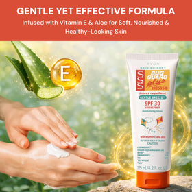 AVON lotion texture smear highlighting smooth moisturizing finish