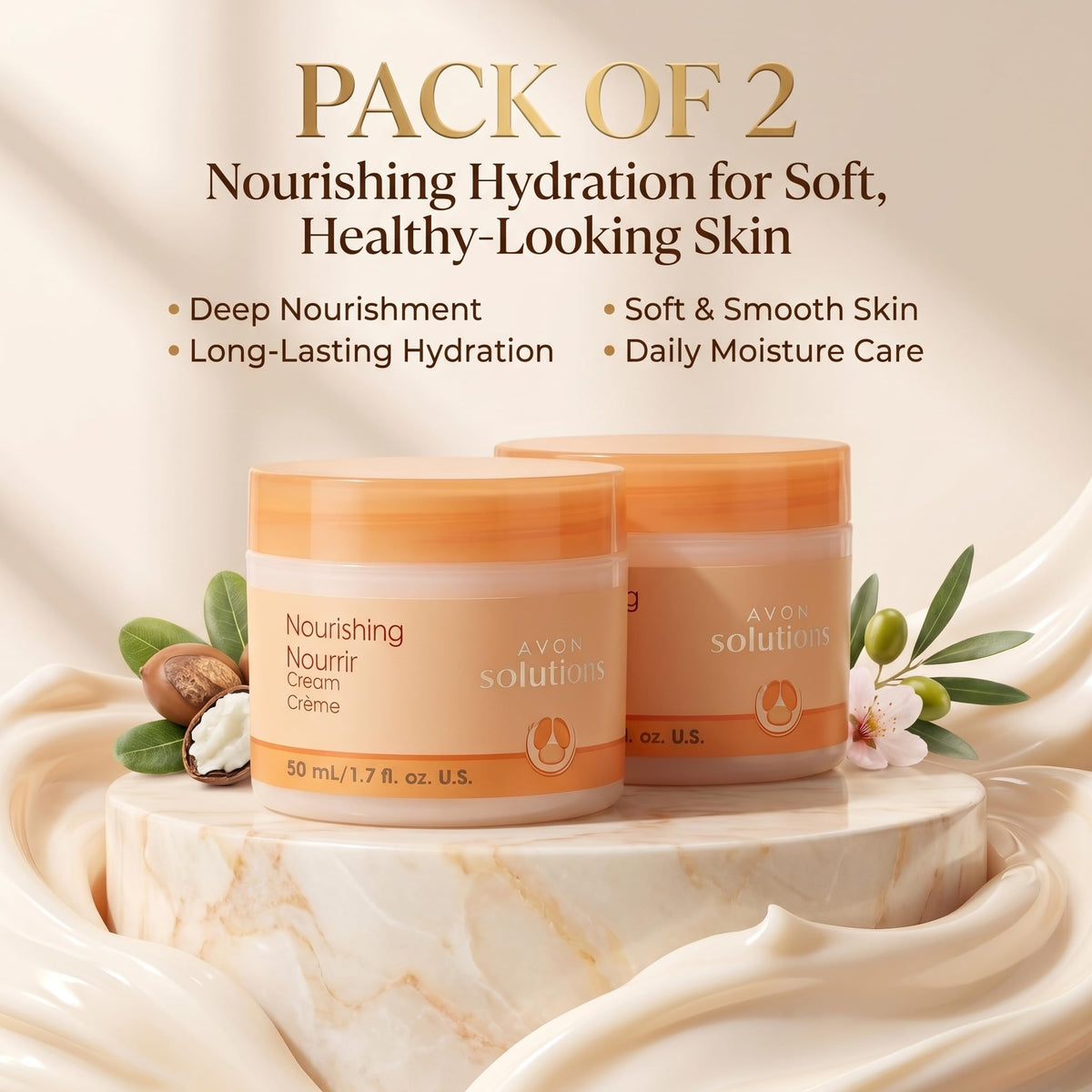 AVON product label close-up highlighting hypoallergenic gentle-care benefit