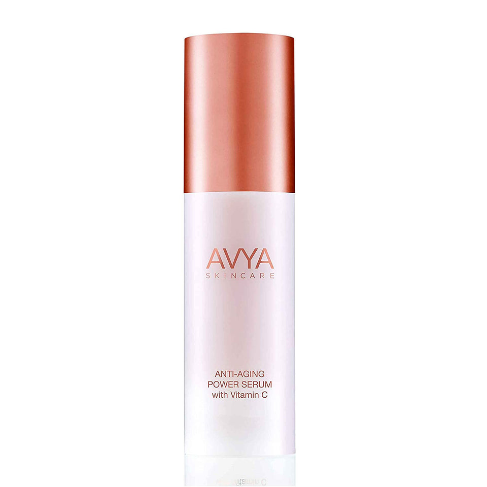 Avya Skincare front bottle shot showing clean packaging and product benefit