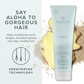 Cream texture close-up of Awapuhi Wild Ginger showing moisturizing consistency