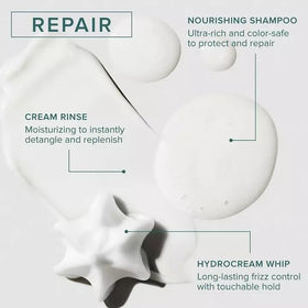 Paul Mitchell label detail on bottle highlighting product name and benefits
