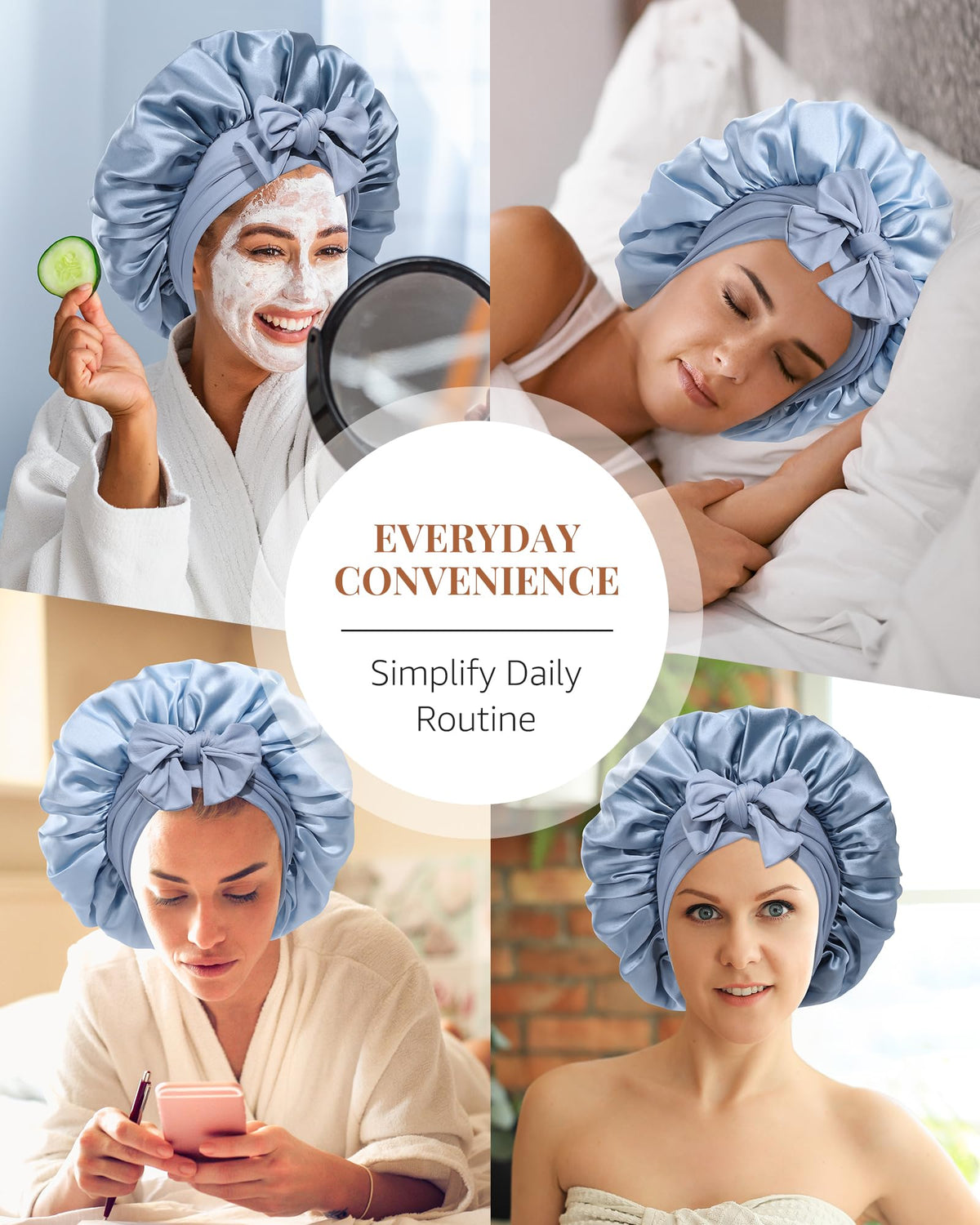 AWAYTR bonnet worn by side sleeper demonstrating secure alignment and comfortable sleep benefit