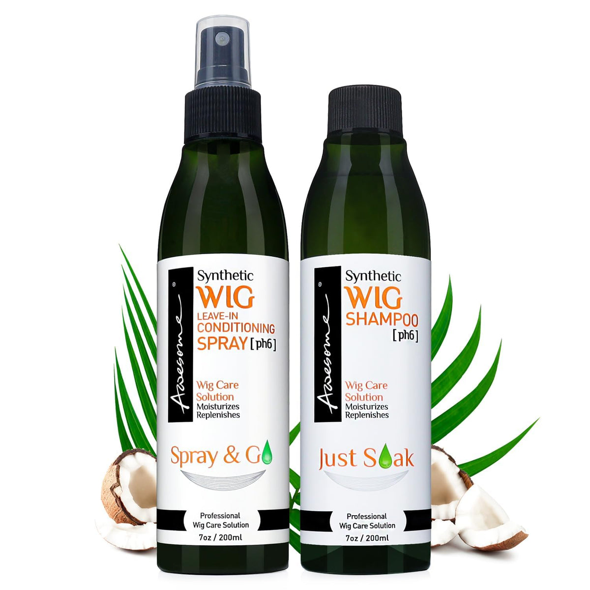 Awesome front packaging showing both bottles and clear product identity for easy selection