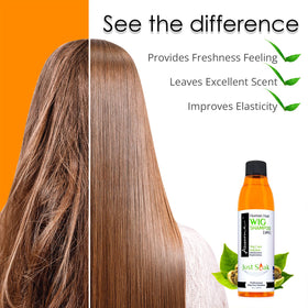 Awesome label ingredients view highlighting pH5 formula and wig-safe benefits