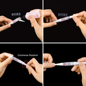 Awpeye filled transparent barrel highlighting visible volume monitoring benefit