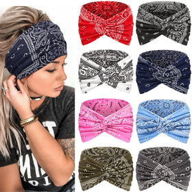 Awumbuk front view of blue 8-pack headbands showing colors and packaging benefit versatility