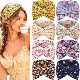 Awumbuk front view of navy eight-pack headbands showing colors and packaging, convenient gift