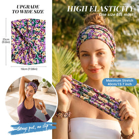 Awumbuk neatly stacked eight headbands in multi colors, versatile styling options