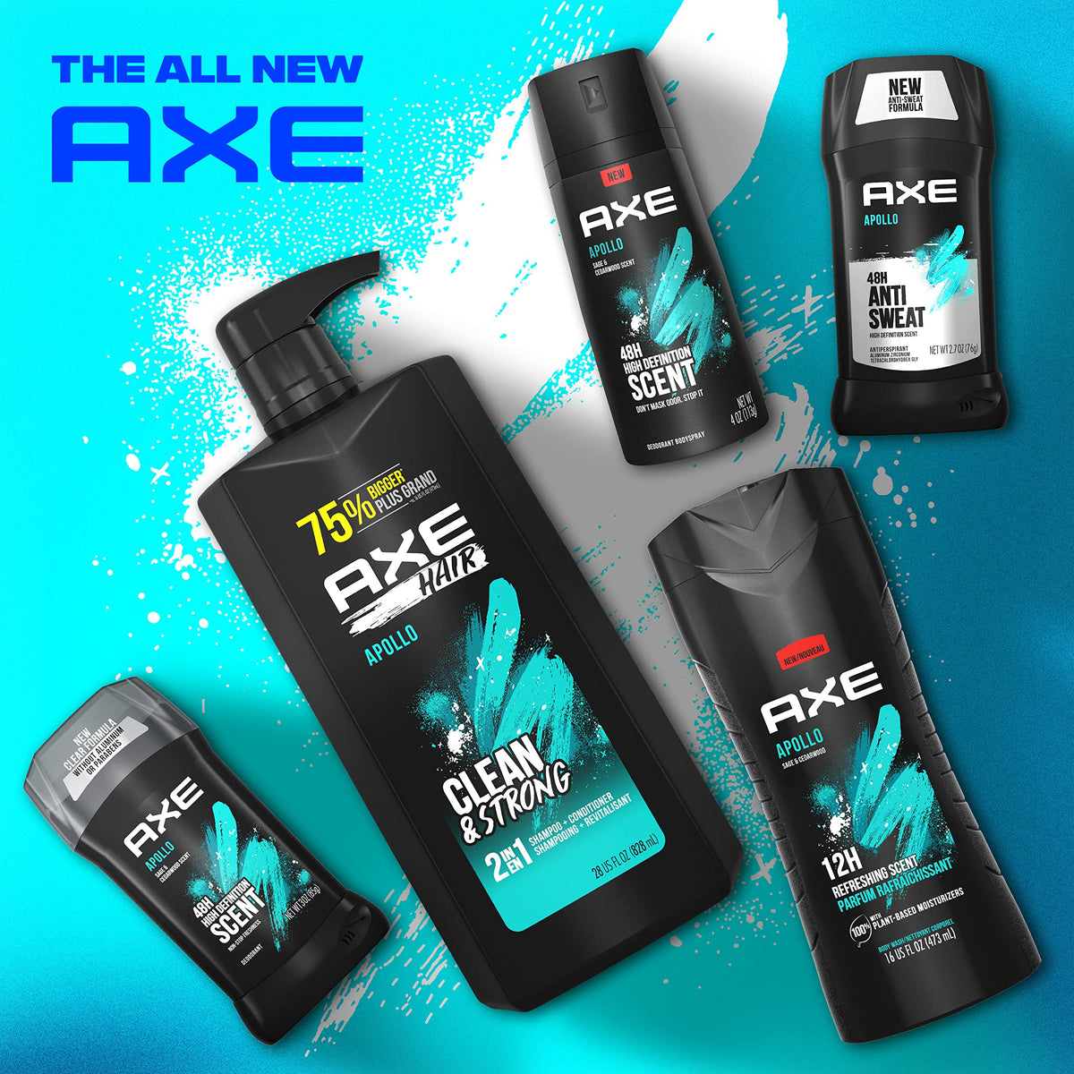 AXE four-pack arrangement showing bulk value and travel readiness