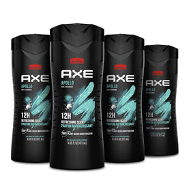 AXE Apollo front packaging showing sage and cedarwood scent benefits
