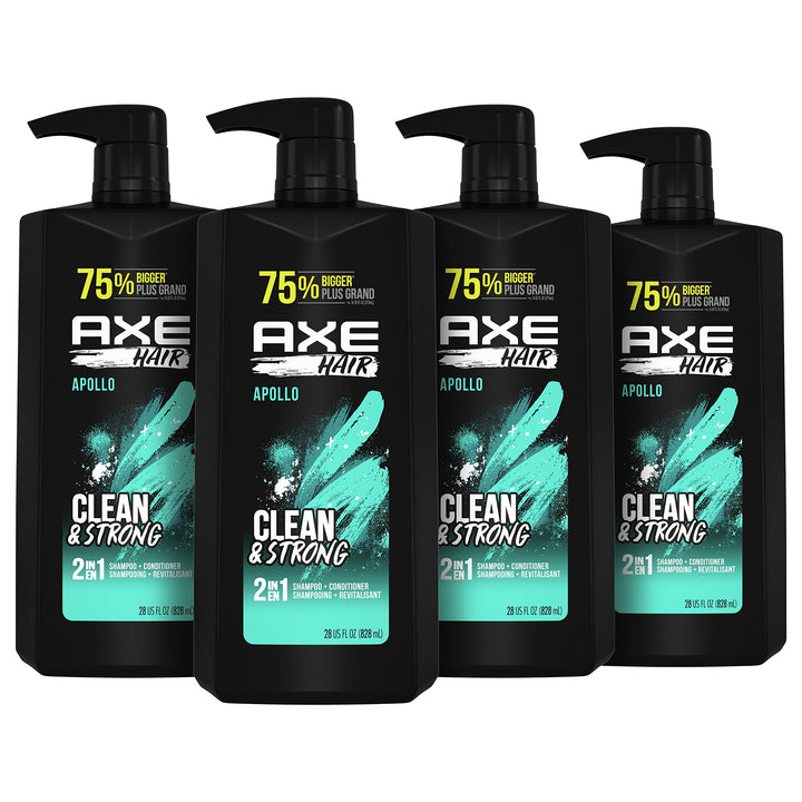 AXE Apollo front packaging showing scent and size benefit