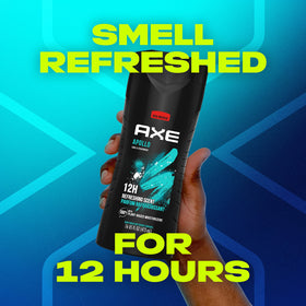 AXE Apollo ingredient label showing prebiotics and plant-based moisturizers