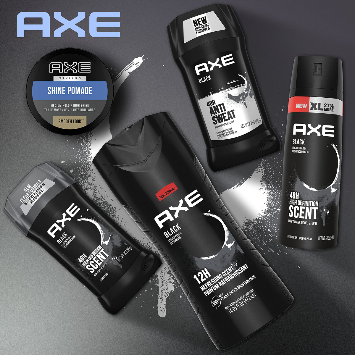 AXE applying pomade with comb illustrating even distribution and hold