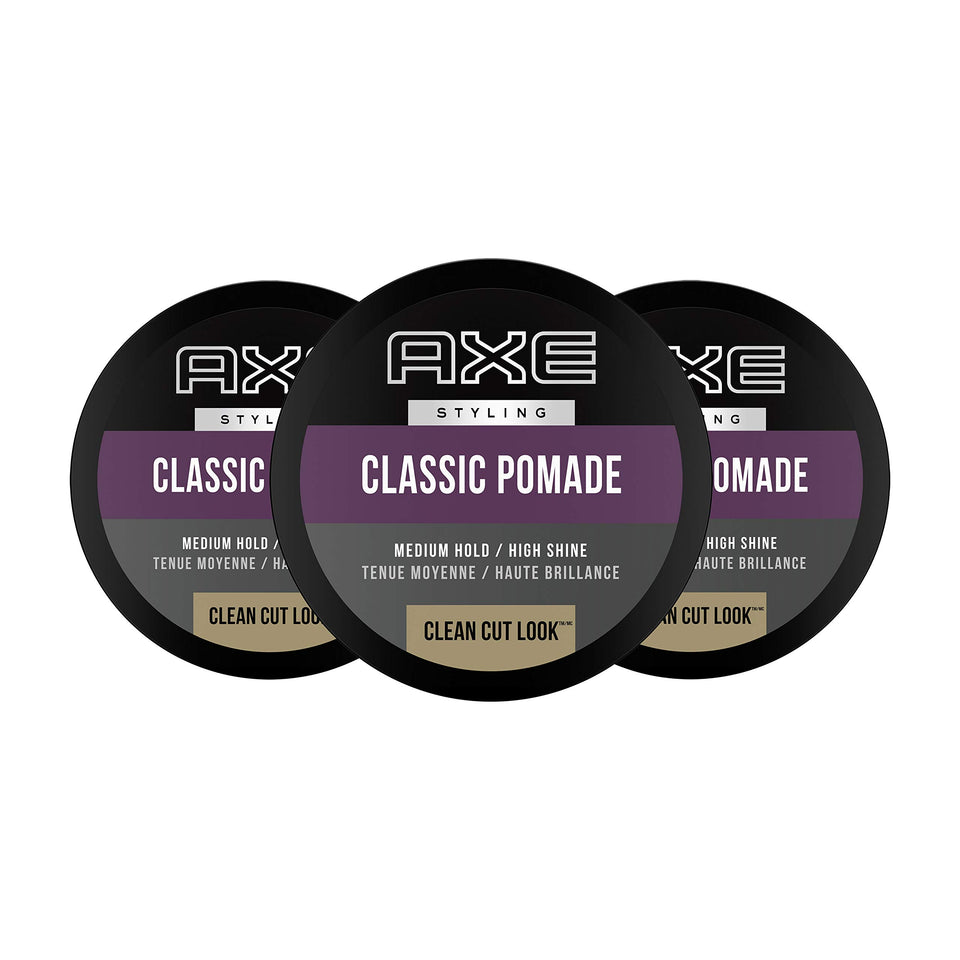 AXE front tin view showing product packaging and clear brand styling benefit