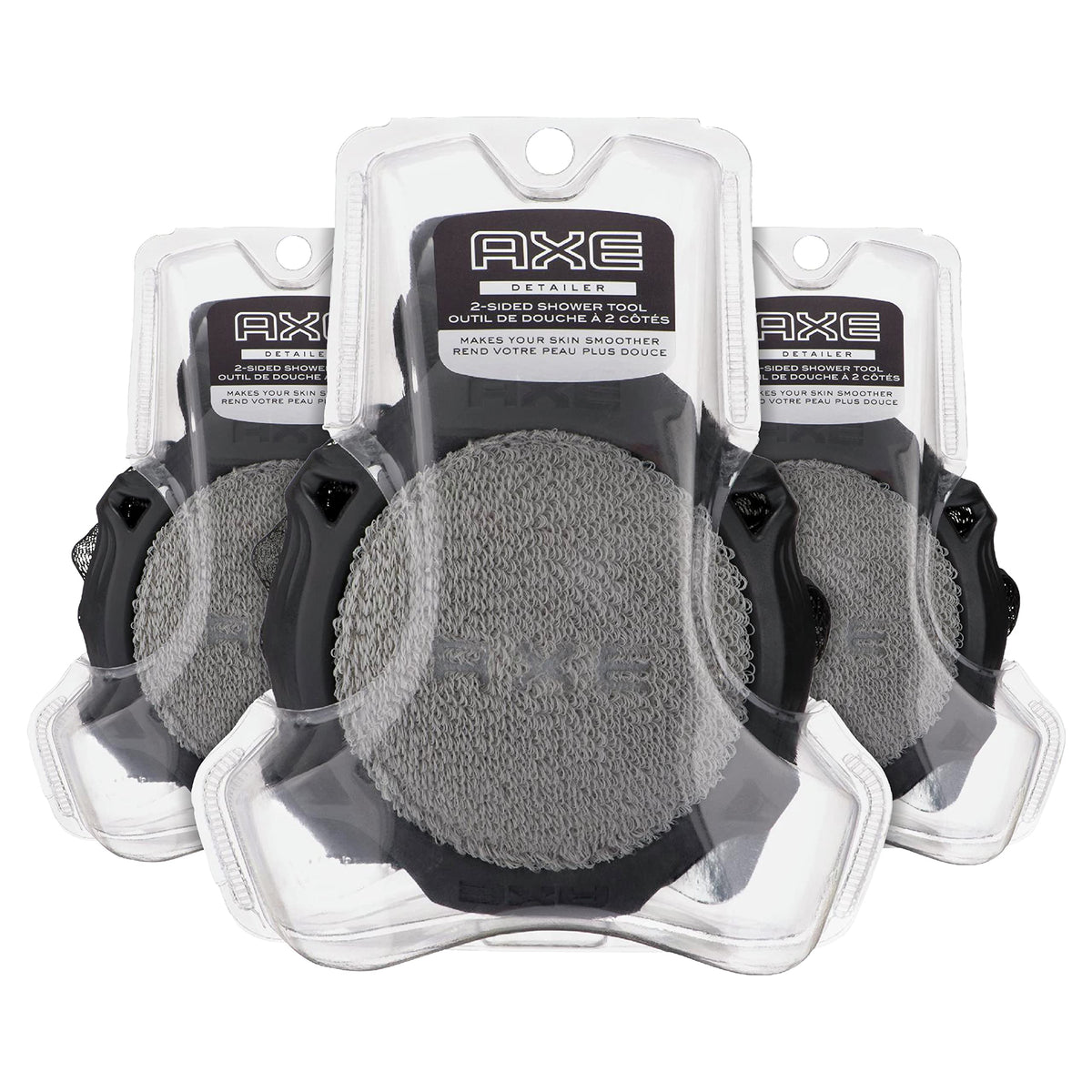 AXE front packaging showing three black Detailers and brand freshness