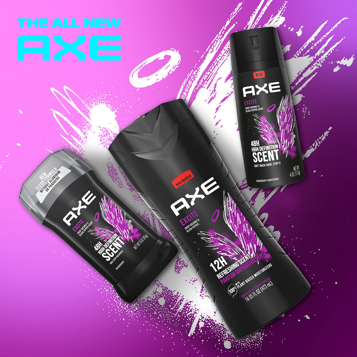 AXE cap and dispensing pump detail that enables controlled wash application