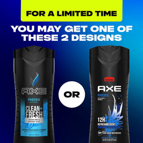 AXE Phoenix label closeup highlighting crushed mint and rosemary benefit