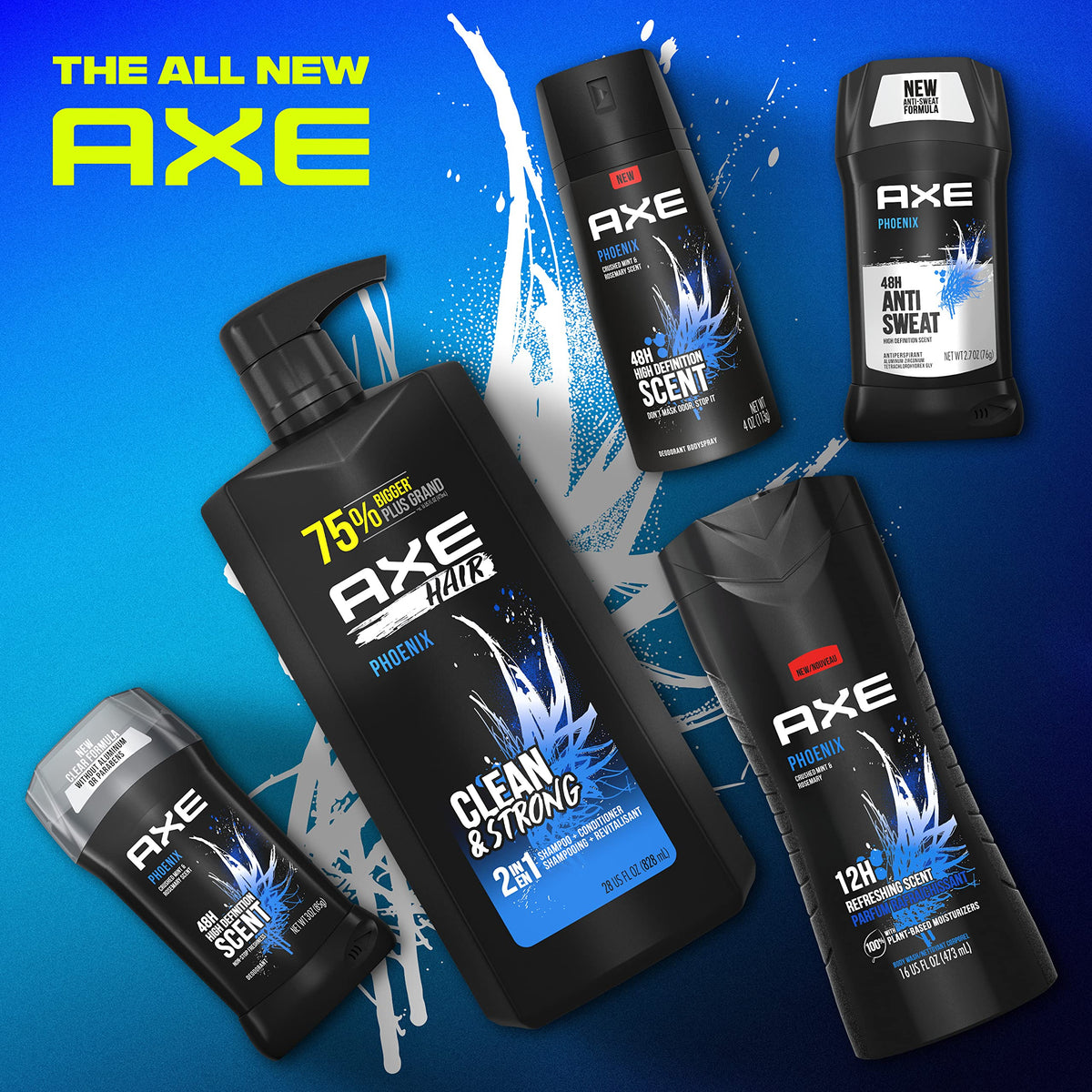 AXE close-up of bottle texture highlighting grip and dispensing ease benefit