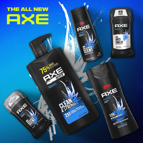 AXE close-up of bottle texture highlighting grip and dispensing ease benefit
