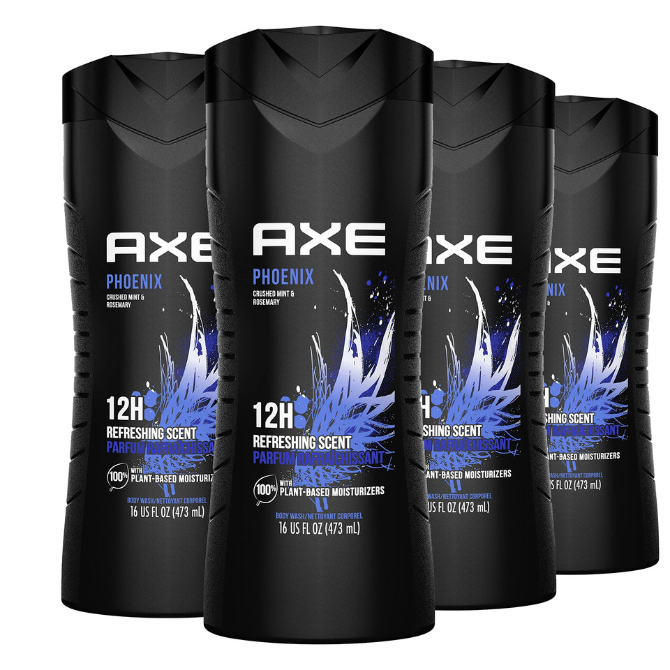 AXE Phoenix front packaging showing 4-count and scent benefit