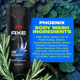 AXE Phoenix in gym bag lifestyle shot conveying post-workout freshness benefit