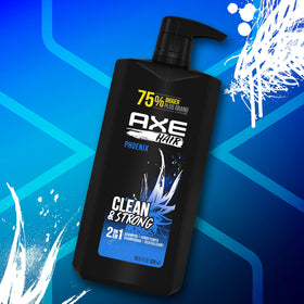 AXE pouring product into hand with rich suds for deep clean benefit