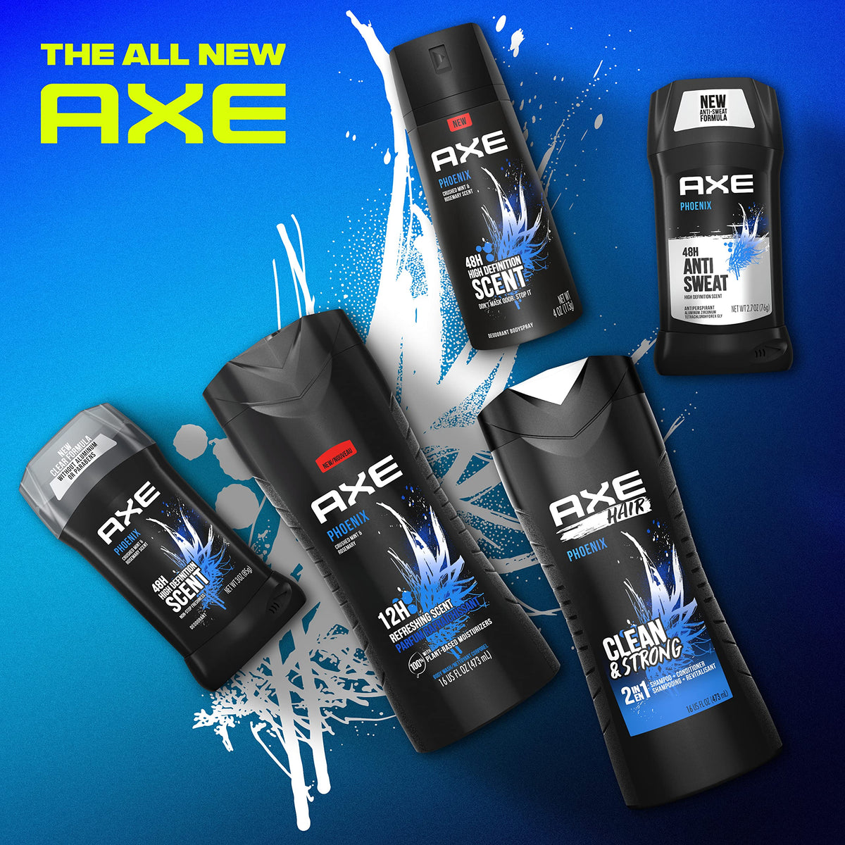 AXE Phoenix foamy texture close-up showing moisturizing plant benefit