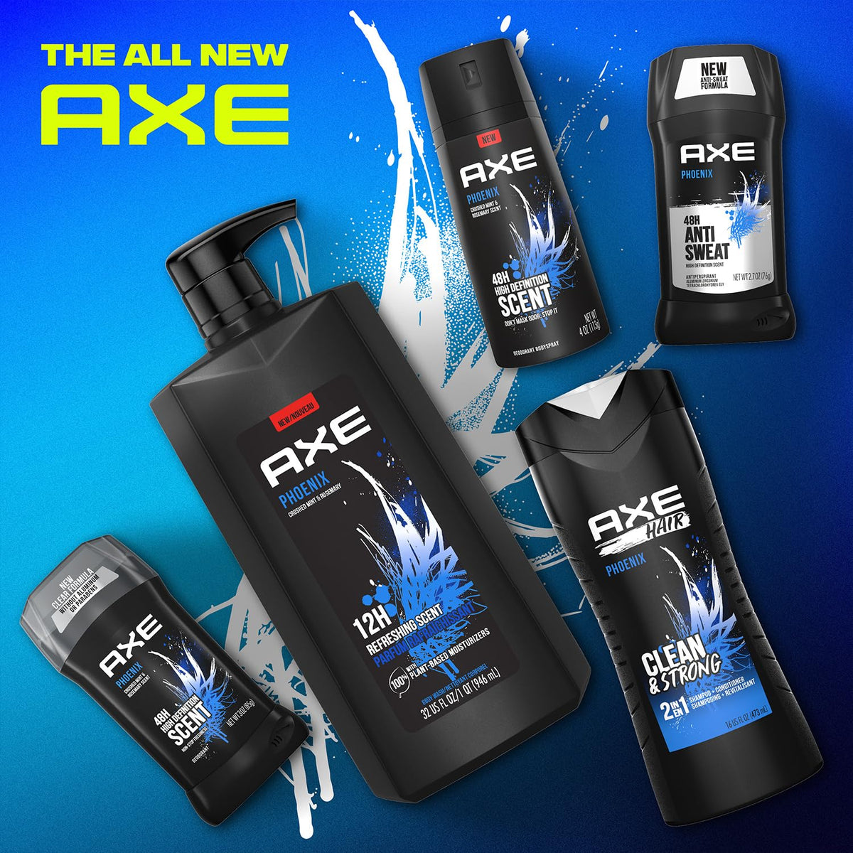 AXE rosemary and crushed mint ingredients showcasing aromatic freshness