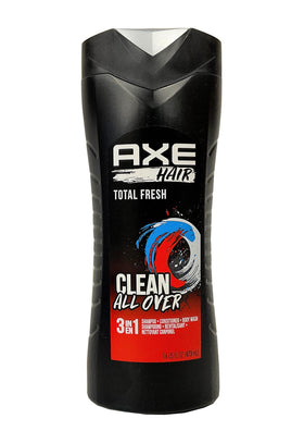 Axé bottle front packaging showing label and size, clear benefit of easy identification