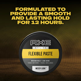 AXE Urban Messy Look close-up texture showing pliable paste for styling