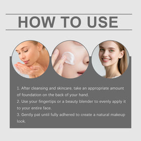 Axnzp on model mature skin showing natural coverage and youthful effect benefit