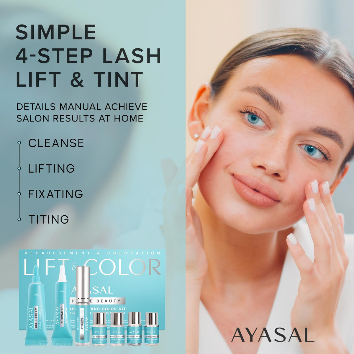 AYASAL brow lamination demo showcasing versatile styling benefit