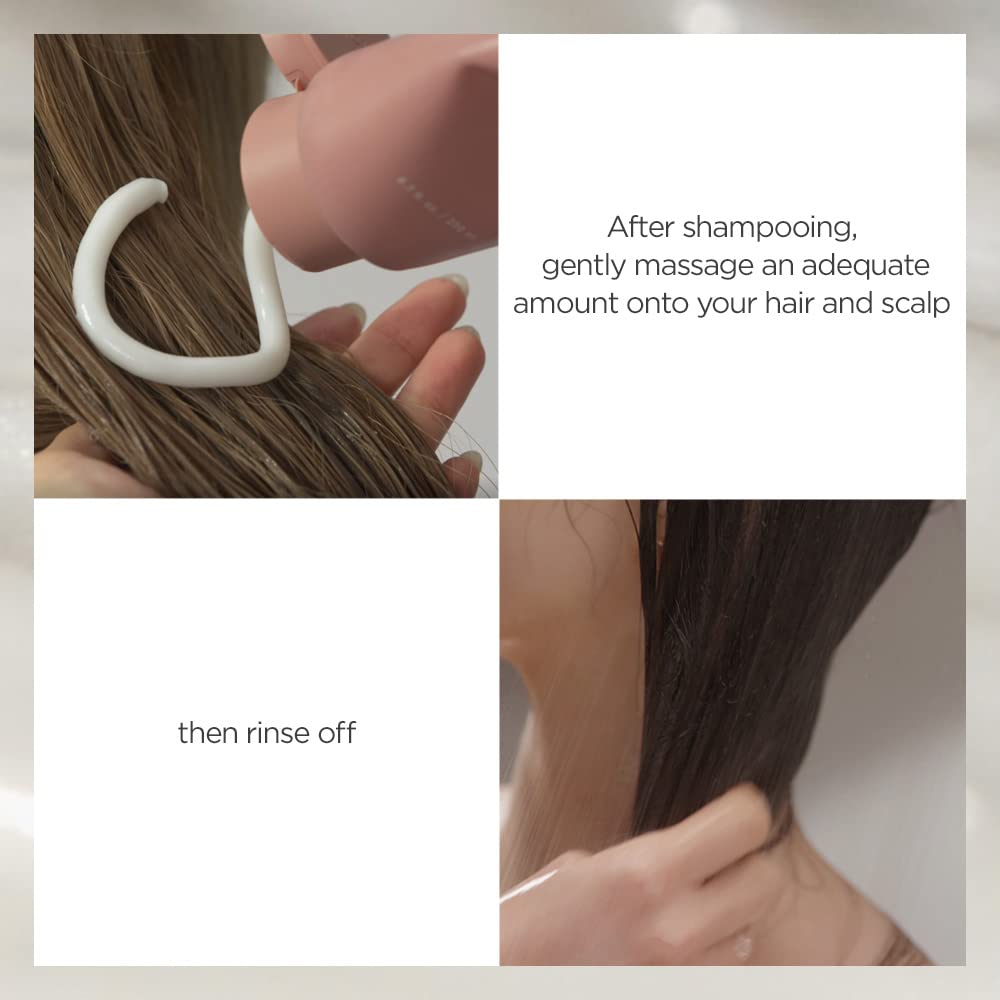 AYUNCHE before and after hair comparison, shows improved shine and softness