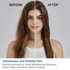 AYUNCHE biotin and ProBiome graphic illustrating root support and balance